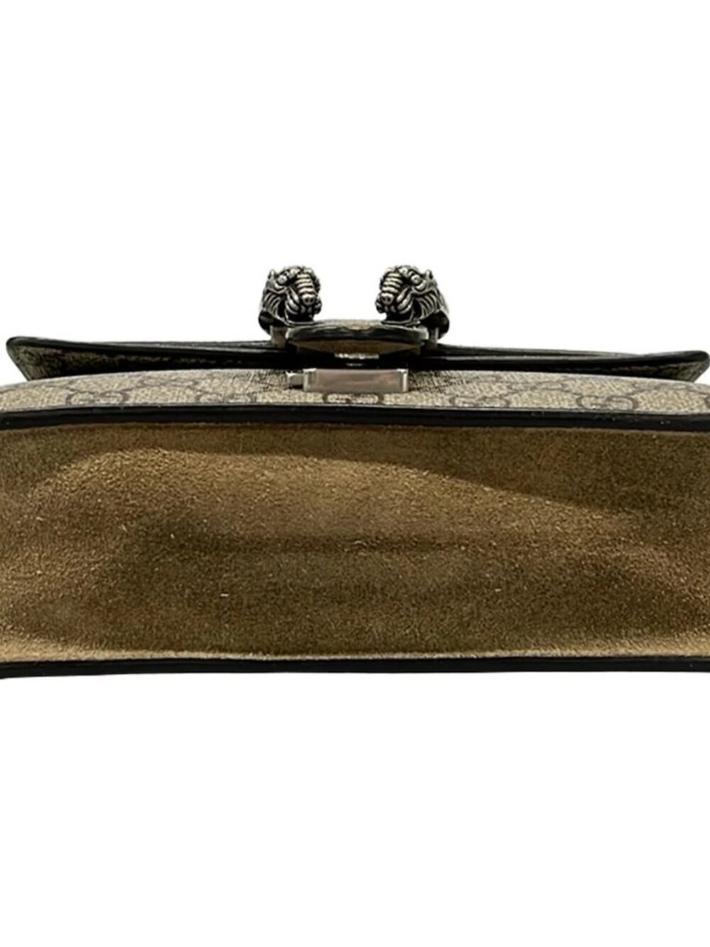 GUCCI Dionysus GG Supreme Mini Bag 421970 Beige Ebony Light Brown PVC Suede - Picture 5 of 15
